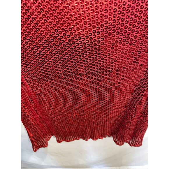 Michelle Antonelli Women’s Dressy Tank Top Size Medium Red Sequined Party NWOT - Picture 12 of 12